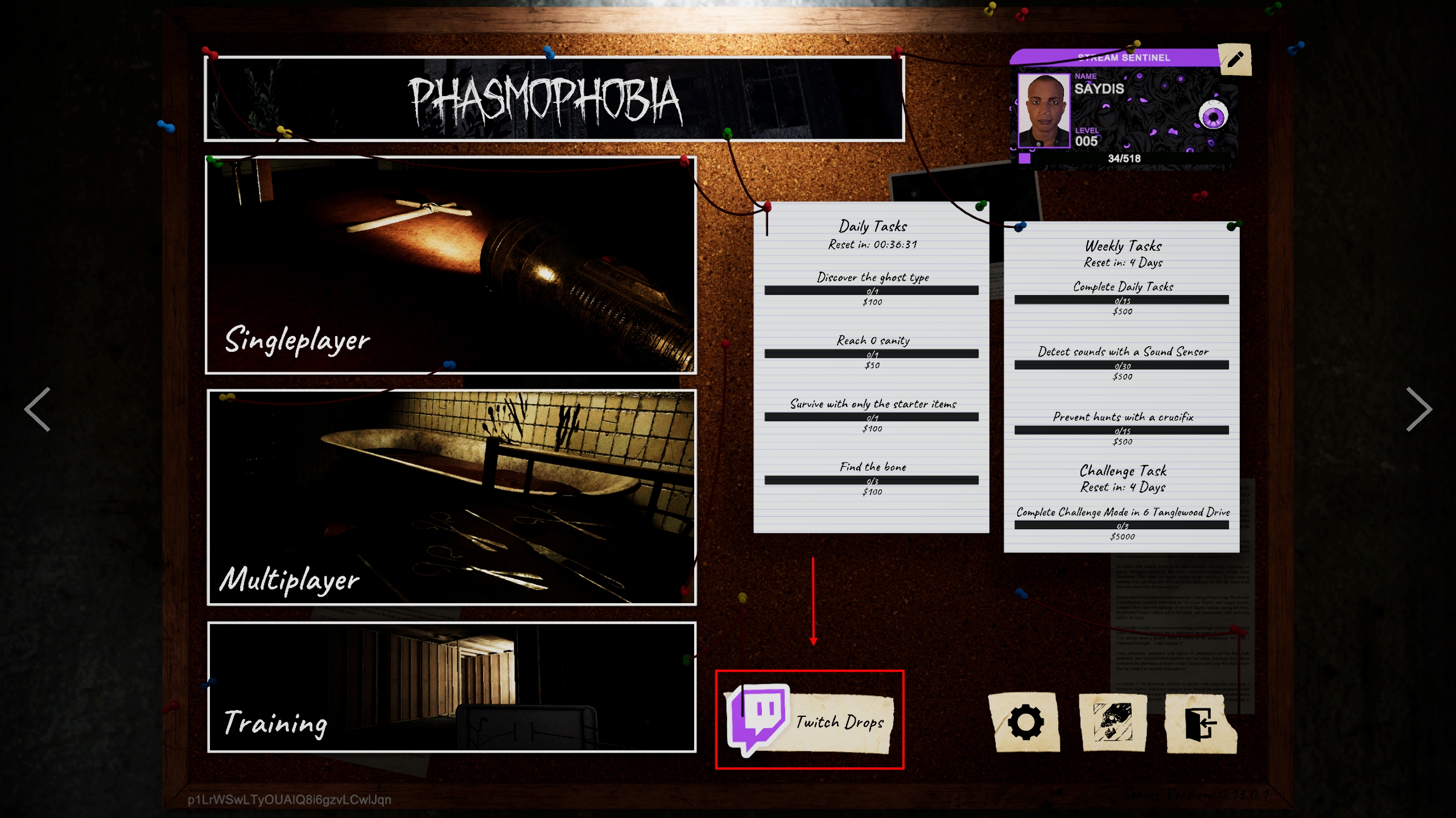 Получение кода в Phasmophobia